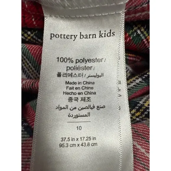 Pottery Barn Kids Holiday Stewart Plaid Flannel Nightgown Kids SIZE 10 - Picture 11 of 11